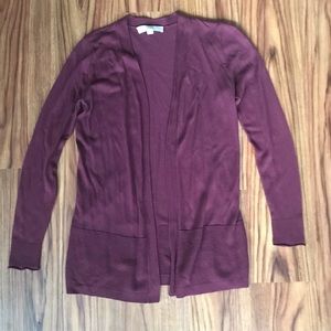 Loft Ribbed Trim Cardigan